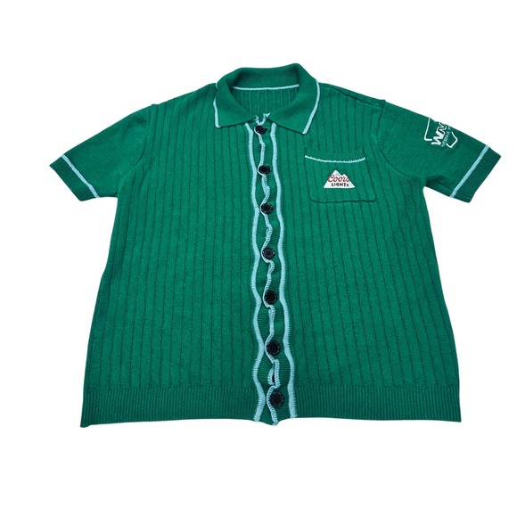 Waste Management Phoenix Open 16th Hole Polo Sweater M Coors Light Green Golf